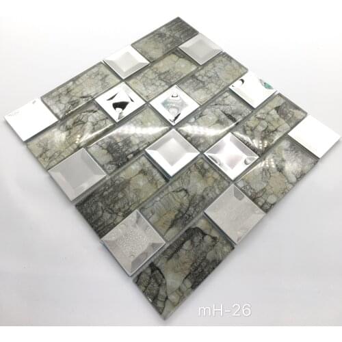 Factory price latest design bronze glass mosaic tile for kitchen backsplash decoration