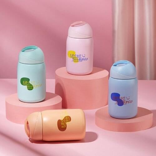 Colorful Mini Vaccum Flask Coffee Tumbler Stainless Steel Cute Thermos Water Bottle Portable Insulated Cup Travel 200ml Mug