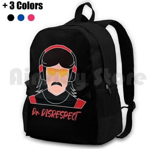 Dr Disrespect Design , Graphic Design , Black Outdoor Hiking Backpack Riding Climbing Sports Bag Dr Disrespect Dr Disrespect Dr
