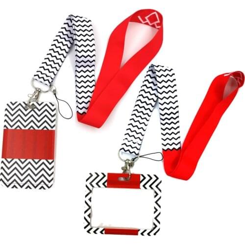 Twin Peaks Anime Lanyard Badge Holder ID Card Lanyards Mobile Phone Rope Key Lanyard Neck Straps Keychain Key Ring