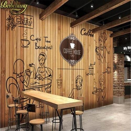 Beibehang Custom photo wallpaper murals retro nostalgic European Nordic style cafe restaurant papel de parede 3D wall paper