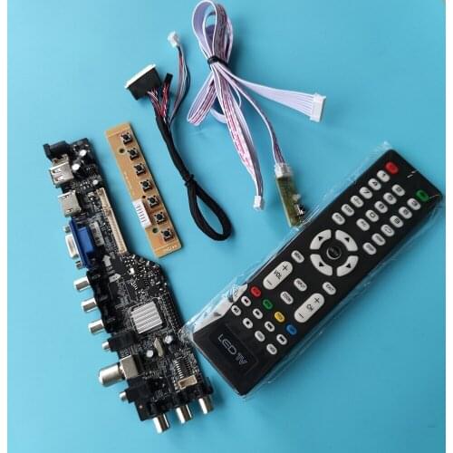 Kit For LP116WH1 TL HDMI-compatible panel monitor controller digital VGA AV TV 1366x768 DVB-T DVB-T2 remote board driver LED USB