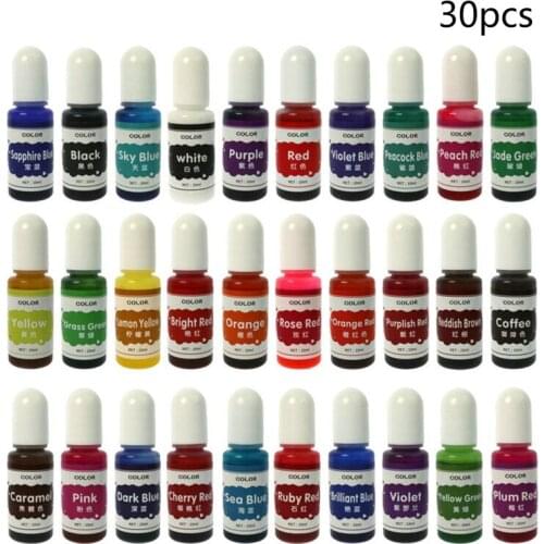 30 Colors Crystal Epoxy Pigment UV Resin Dye DIY Jewelry Colorant Art Crafts Coloring Drying Color Liquid Decoration Accessories