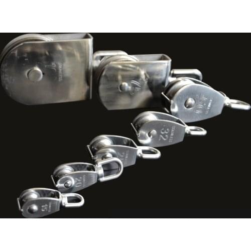 M15/20/25/32/50/75/100 metal pulley stainless steel fixed pulley crown seat and pulley lifting wheel mini single wheel