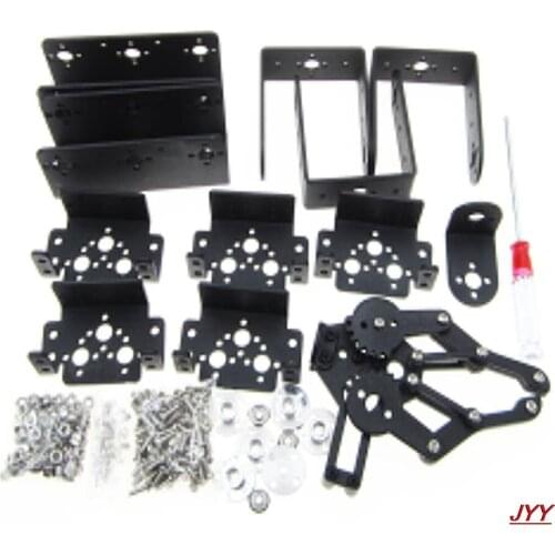 NEW 6DOF Robot Arm Mechanical Robotic Clamp Claw Aluminium for black A2TS