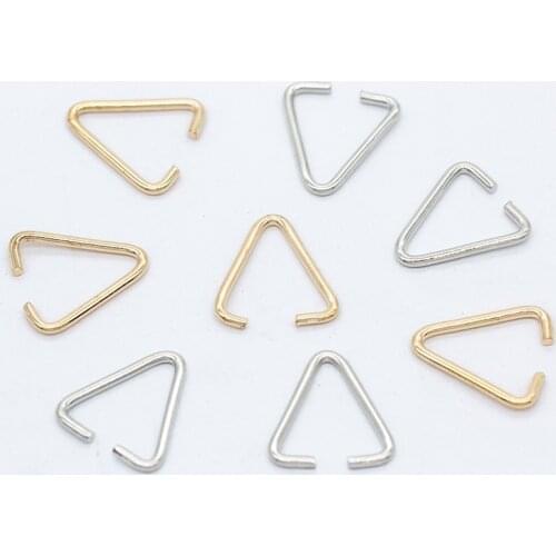 100pNickel Gold Jewelry Making Three Angles Open Jump Ring Bails Pinch Bails Hang Drop 12mm 18mm Connector Finding Beads Buckles