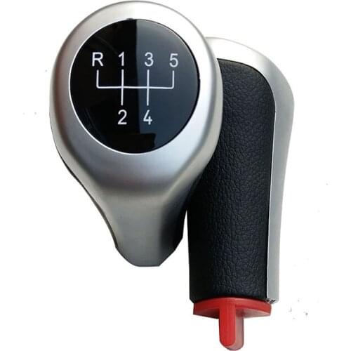 Genuine Leather 5 6 Speed Car Gear Shift Knob Power Sport For BMW E60 E61 E62 E63 E81 E85 E87 E88 E90 E91 E92 X1 X3 X5