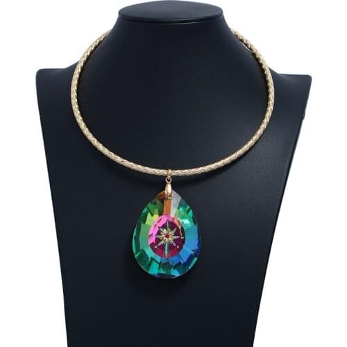 Sakura Love Wedding African Jewelry Set Crystal Glass Necklace European and American Charm Women Fashion Jewelry