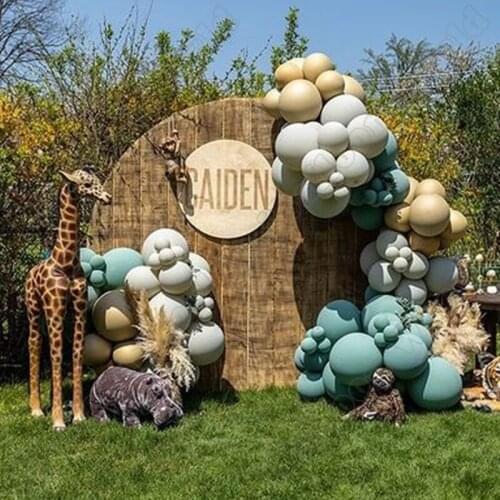 Wedding Birthday Party Decoration Avocado Green Latex Balloon Garland White Gold Balloon Arch Kit Baby Shower Decoration 110pcs