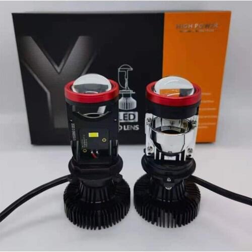 High Power 120W Y7 H4 LED Headlights Car H4 Mini Projector Lens 6000K 12V High Low Beam Auto Led Lights LED H4 Projector Lens