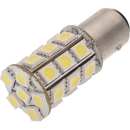 Auto LED 1157 BA15D 5050 27 SMD Warm White R5W 1142 Ship Boat Bus Truck Touring car riding light stop tail signal lamp 12V 24V