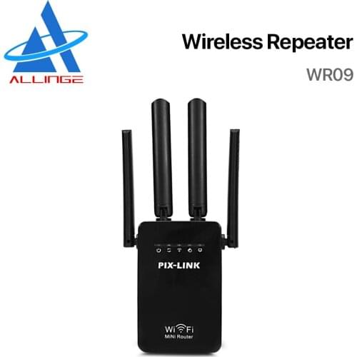 ALLINGE WR09 Black White Wireless Signal Amplifier Repeater Four Antenna Multifunctional Router Network Equipment Wifi Extender