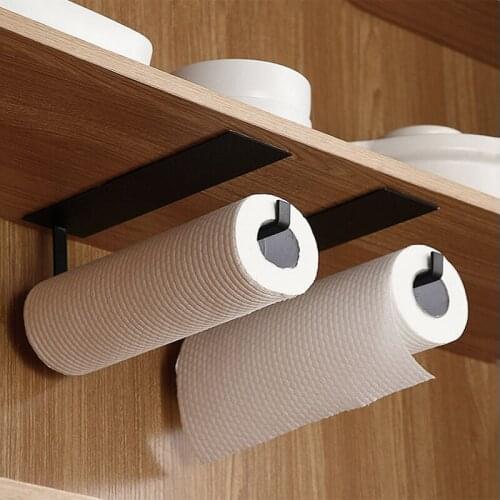 Iron Steel Kitchen Tissue Rack Paper Hanger Rack Holder Cupboard Towel Wall Mounted Bathroom Toilet Rack Holder Tissue Hook