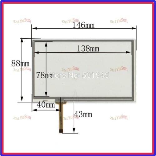 ZhiYuSun 060034 NEW 6 inch 146mm*88mm Touch Screen panel4 wire resistive USB overlay kit 146*88 touchpad 060034 compatible