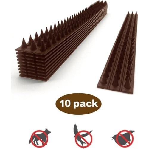 10pcs Bird Pigeon Repellent Spikes Plastic Deterrent Wall Roof Pest Control Spike Board Garden Scare Birds Pest Control Supplies