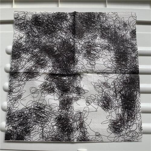 20 vintage napkins paper tissue decoupage black white flower towel birthday wedding party home hotel decor Guardanapo serviettes