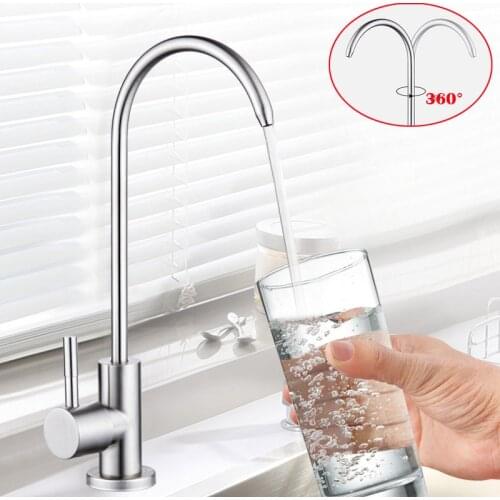 304 Stainless Steel Direct Drinking Tap Kitchen Faucets for Sink Drinking Water Anti-Osmosis Purifier Faucet Kitchen Accessories