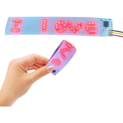 5*36 Pixels Flexible LED Display Bluetooth Android IOS Control Text DIY Advertising Promotion Soft LED Ticker