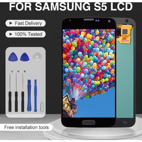Dinamico Promotion For Samsung Galaxy S5 Lcd Screen G900 Lcd With Touch Panel Glass Digitizer Assembly G900F Display+Tools