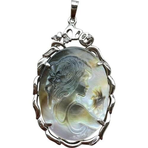 Free shipping Fashion Jewelry Mother of Pearl Shell Women Art Pendant Bead MC9713