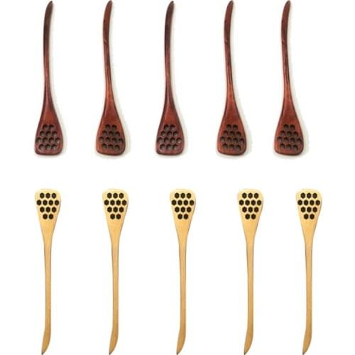BMBY-10-Piece Set Spoon Stick Drink Tea Mixing Stirrer Hollow Creative Long Handle Coffee Stirring Spoons Kitchen Tool