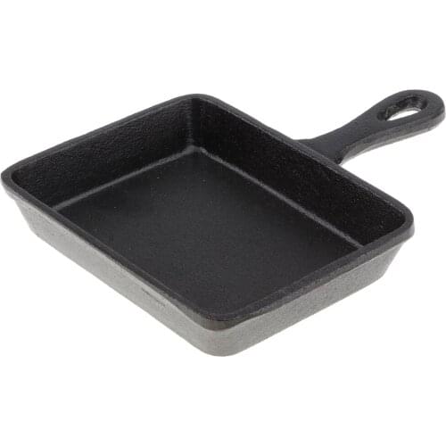 Kids Metal Iron Cookware Utensil Kitchen Role Play Toy -Square Pan