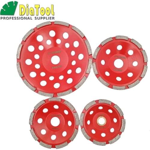 DIATOOL 1pcDiamond Single Row Cup Wheel 105mm 115mm 125mm 180mm Grinding Disc For Concrete,stone And Other Construction Material