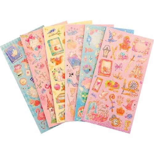 Alices fairy tale world Bullet Journal Decorative Diary Sticker Scrapbook Decoration DIY Stickers School Office Supply