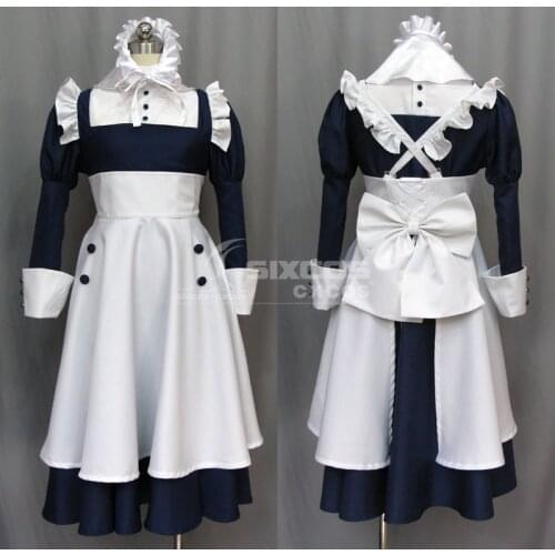 Hot Selling Anime Black Butler Meyrin Cosplay Costumes Halloween/Party Classic Style Maid Suit Dress Custom-Make Any Size