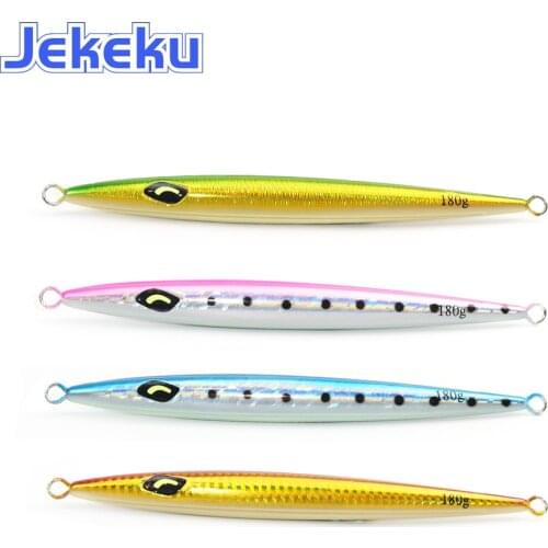 JEKEKU 1pc NEW Ocean Fishing Metal Casting Jig Lure 130g 150g 180g Saltwater Metal Fishing Lure Artificial Bait Casting Bait