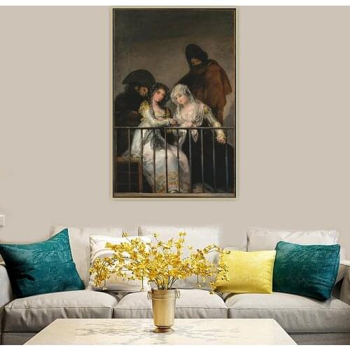 Francisco Goya"Majas On A Balcony"Canvas Oil Painting Western Art Decor Poster Wall Aesthetic Home Interior Decoration