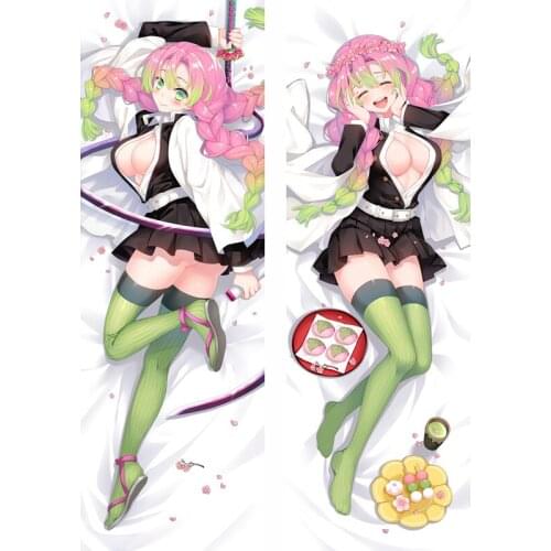 Kawaii Kimetsu no Yaiba Kanroji Mitsuri Anime Cosplay Body Dakimakura Pillow Case Throw Cushion Pillow Cover Hug Body Bed Gifts