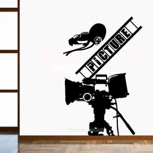 MOVIE CAMERA FILM REEL HOME CINEMA VINTAGE THEATRE Vinyl Wall art sticker decal Fashion Wall Decoration For Living Room LL2156