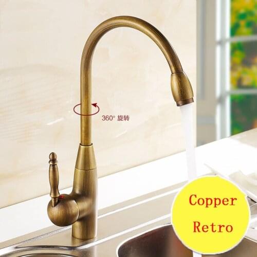 Brass kitchen dish basin faucet hot and cold, Antique copper kitchen water tap vintage, Bullet style toilet sink basin faucet