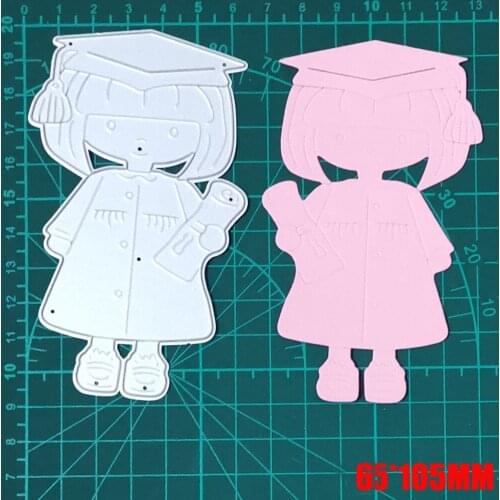 Girl University graduation Metal Cutting Dies Handcraft Die Mould Stencils For DIY Scrapbooking Card Decorative Embossing Die