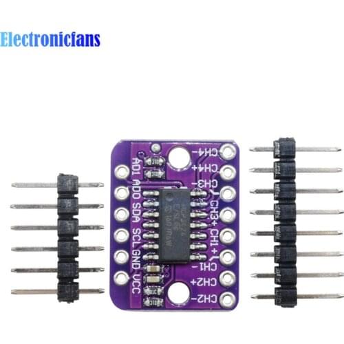MCP3424 Digital I2C ADC 4 Channel Conversion Module For Raspberry Pi For Arduino 2.7-5.5V Programmable Gain Amplification Module