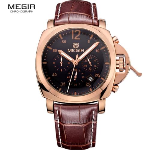 NEW 2018 Brand MEGIR Watches men Fashion Casual Quartz Watch Man Waterproof Sports Military Stainless Steel Wrist watches