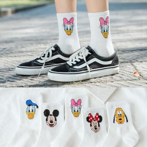 Disney New Cartoon Socks Mickey Minnie Printing socks Cotton girl socks cotton summer thin cotton women socks Sports socks