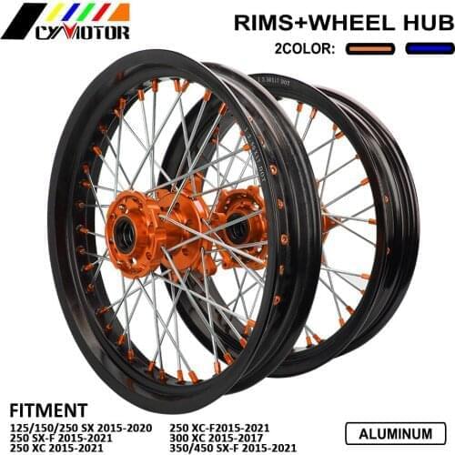 Front Rear Wheels Rims Hubs Spacers For KTM SX125 150 250 XC250 SX250F SXF250 XC250 XC350 XCF250 SXF 350 450 2015-2020 2021