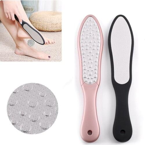 Professional Foot File Double-sided Hard To Remove Dead Skin And Calluses Pedicure File Stainless Steel Foot File Rose Gold