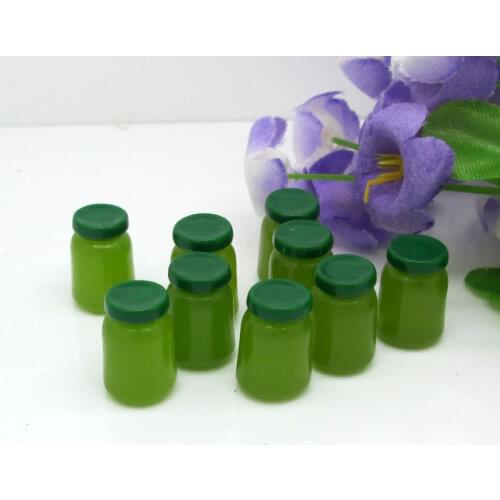 20Pcs Green Sunshine Bottles Resin Decoration Crafts Flatback Cabochon Scrapbook DIY Embellishments Accessories Buttons