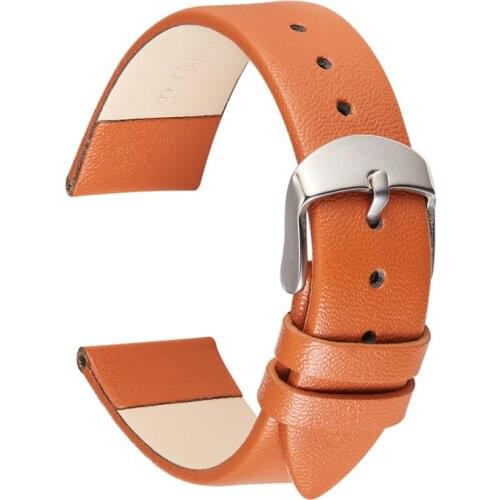 New Genuine Cowhide Leather Watchband Women Men Wrist Accessories Strap 14mm 16mm 18mm 20mm 22mm Thin Soft Watch Straps
