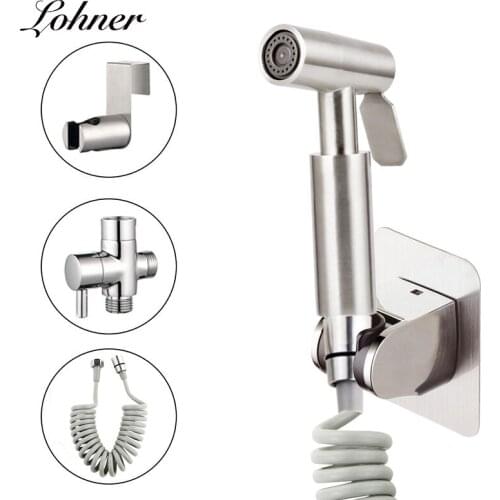Handheld Toilet Spray Gun Bidet Sprayer Torneiras Para Banheiro Anal Dusche Muslim Shower Pulverizador Agua Stainless Steel