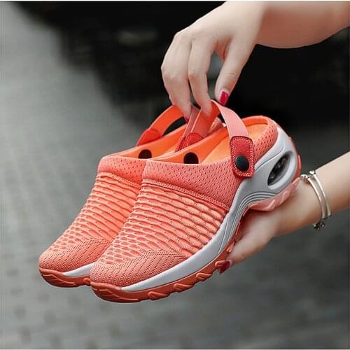 2020 New Women Shoes Casual Increase Cushion Sandals Non-slip Platform Sandal for Women Breathable Mesh Outdoor Walking Slippers