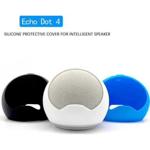 Silicone Speaker Case For Echo Dot 4 Smart Speaker Protective Cover Anti-Fall Shockproof Protective Sleeve For Echo Dot 4 Case