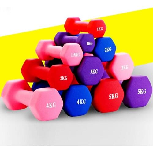1.5KG 1Piece Hexagonal Frosted Smooth Surface Dipping Ladies Dumbbells Fitness Gym Dumbbells Ladies Fitness Dumbbells Equipment