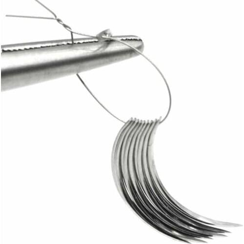 10bag 100 needle Medical suture needle angle Triangular needle looper needle circular needle animal dental skin suture needle