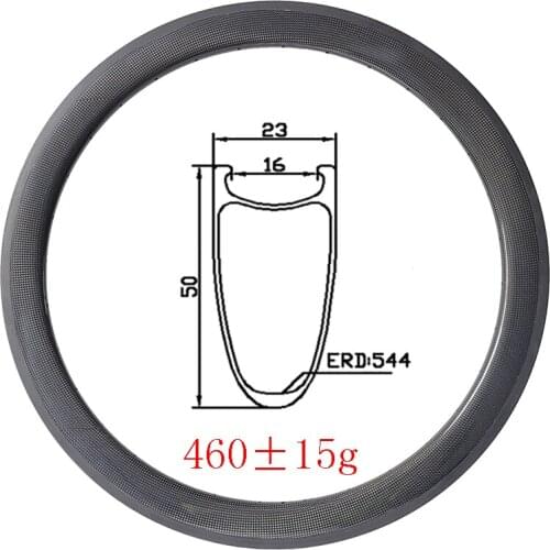 460g 700c 50mmx23mm U-shape Clincher basalt brake carbon rim UD 3K 12K matte glossy 18H 20H 24H 28H 32H 36H wheel All Road Bike