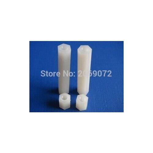 50pcs M3 x 20mm Nylon Hexagonal Female Standoff Spacer HTP-320