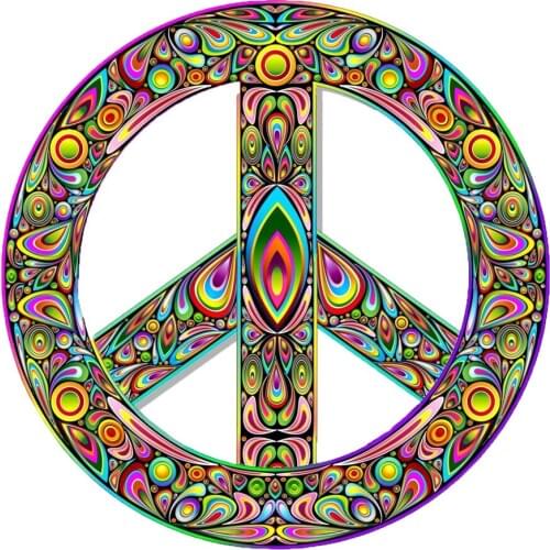Car Stickers Color Peace Sign Logo Vinyl Sticker Color Rainbow Car Sticker Accessory Personalized Decoration For